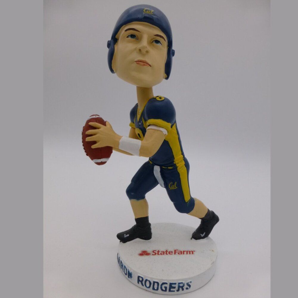 2013 Aaron Rodgers UC Berkeley Bobblehead with No Face Mask!